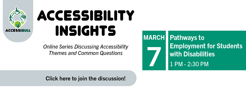 Accessibility insights online series discussing accessibility themes and common questions with diability related icons over the name Accessibull