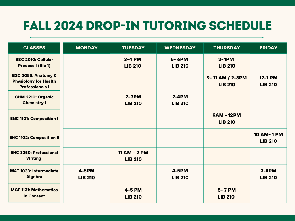 Pass schedule for fall 2024