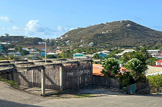 A town on union island before the hurricane struck