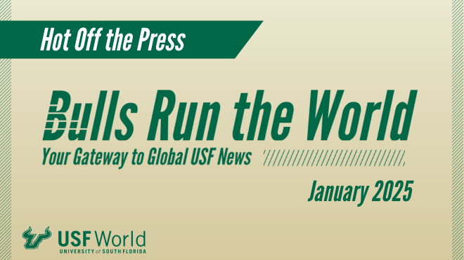 a tan background with green text that says "bulls run the world January 2025"