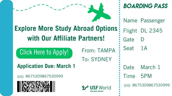 Explore Study Abroad Options with our Affiliate Partners!