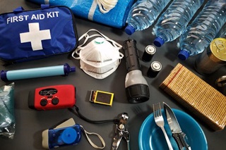 picture of common household items needed when preparing for a hurricane or other natural disaster