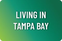 lime and evergreen colored thumbnail with the words living in Tampa Bay in white