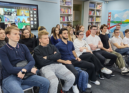 College students sitting in classroom