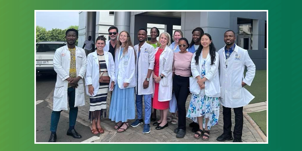 Lauri Wright and Interns at the University of Ghana Medical Center  