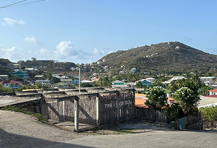 A town on union island before the hurricane struck